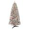6ft. Pre-Lit Flocked Carson Pine Artificial Christmas Tree, Clear Lights
